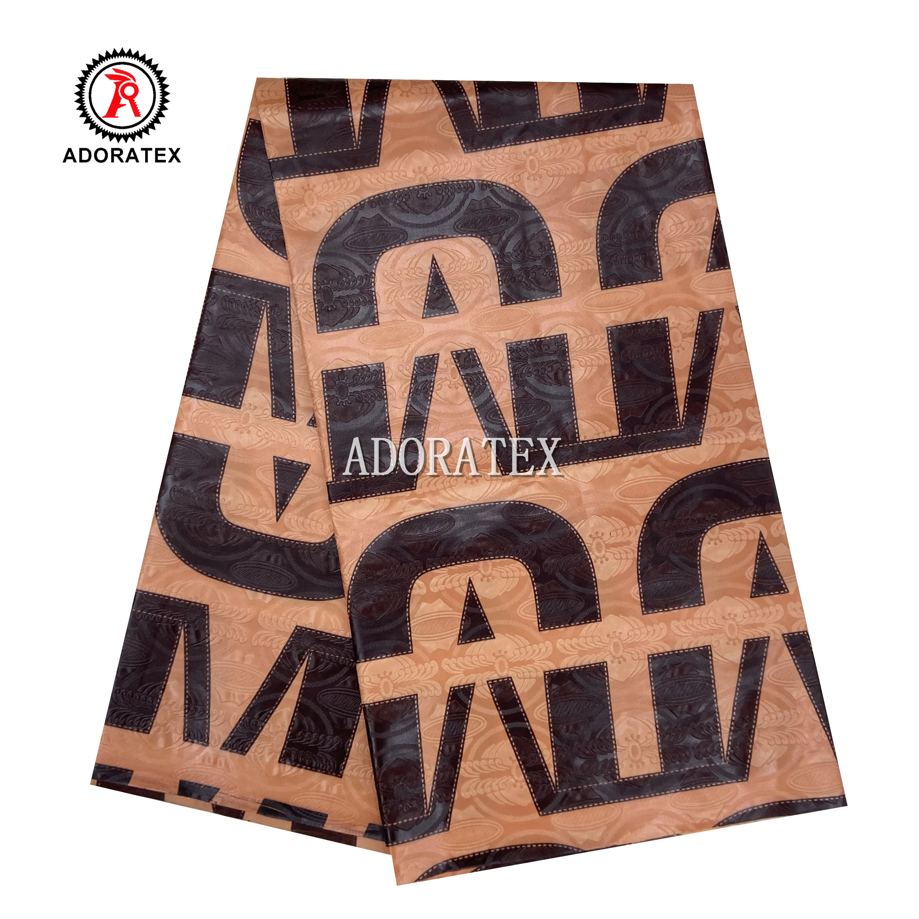 ADORATEX African new 3D emboss bazin design wax fabric to west african