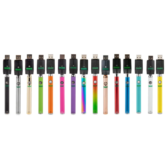 
Private label twist slim pen variable voltage 350mah cbd vapes pen 510 thread battery with micro usb 