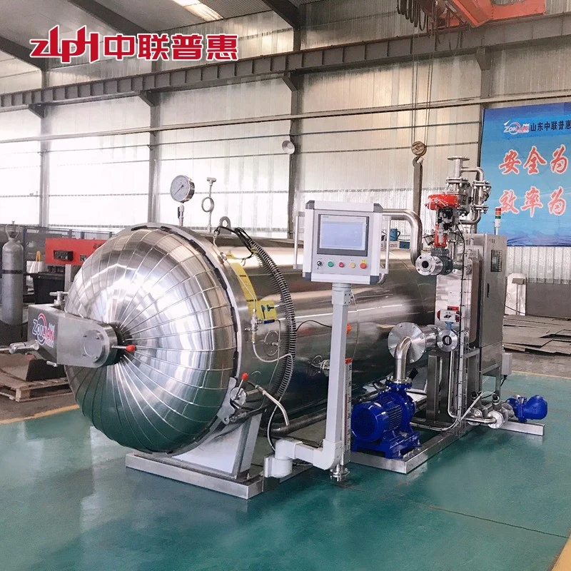 canned food water spray retort autoclave machine food sterilizer
