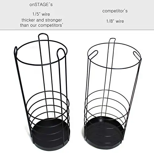 Round Metal Basket baseball Stand Holder Large Black Iron Umbrella Rack for Home and Office Deco Big Wire Entryway storage