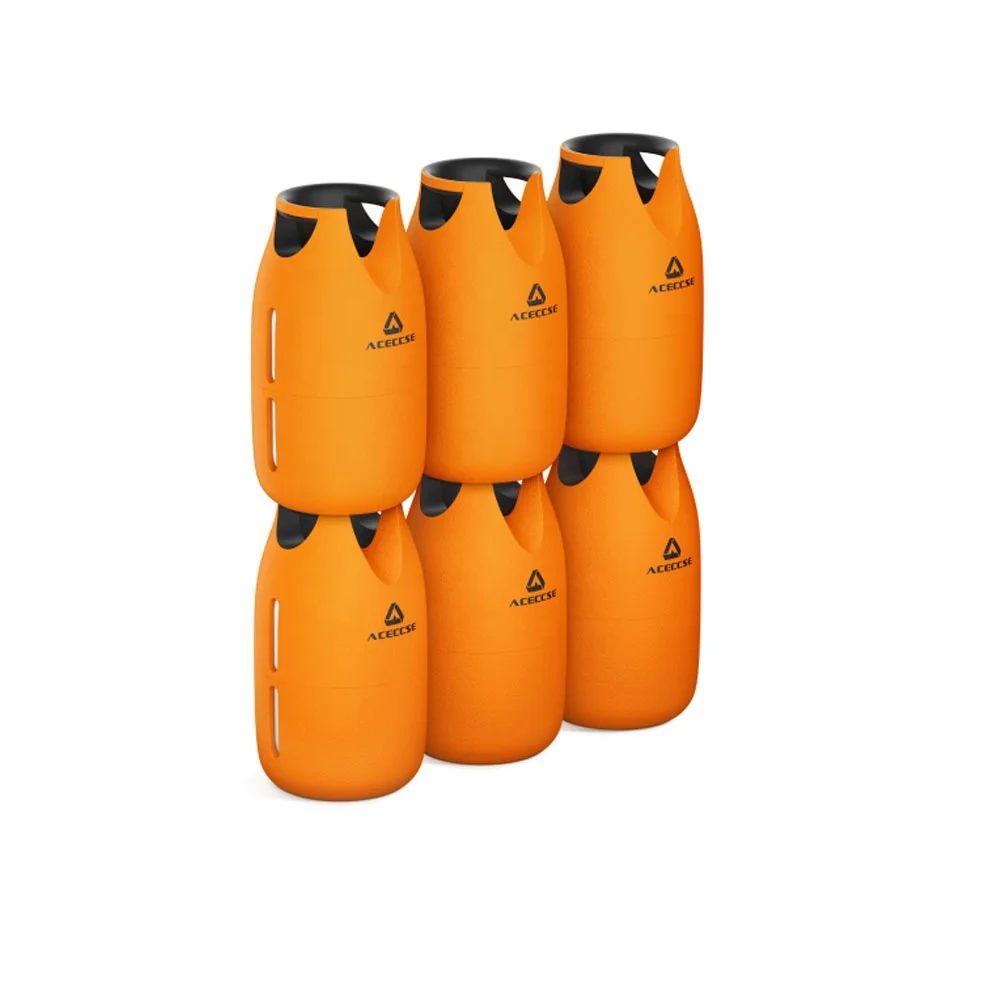 Aceccse 11kg 26.2L HDPE Composite lpg gas cylinder with visible liquid level