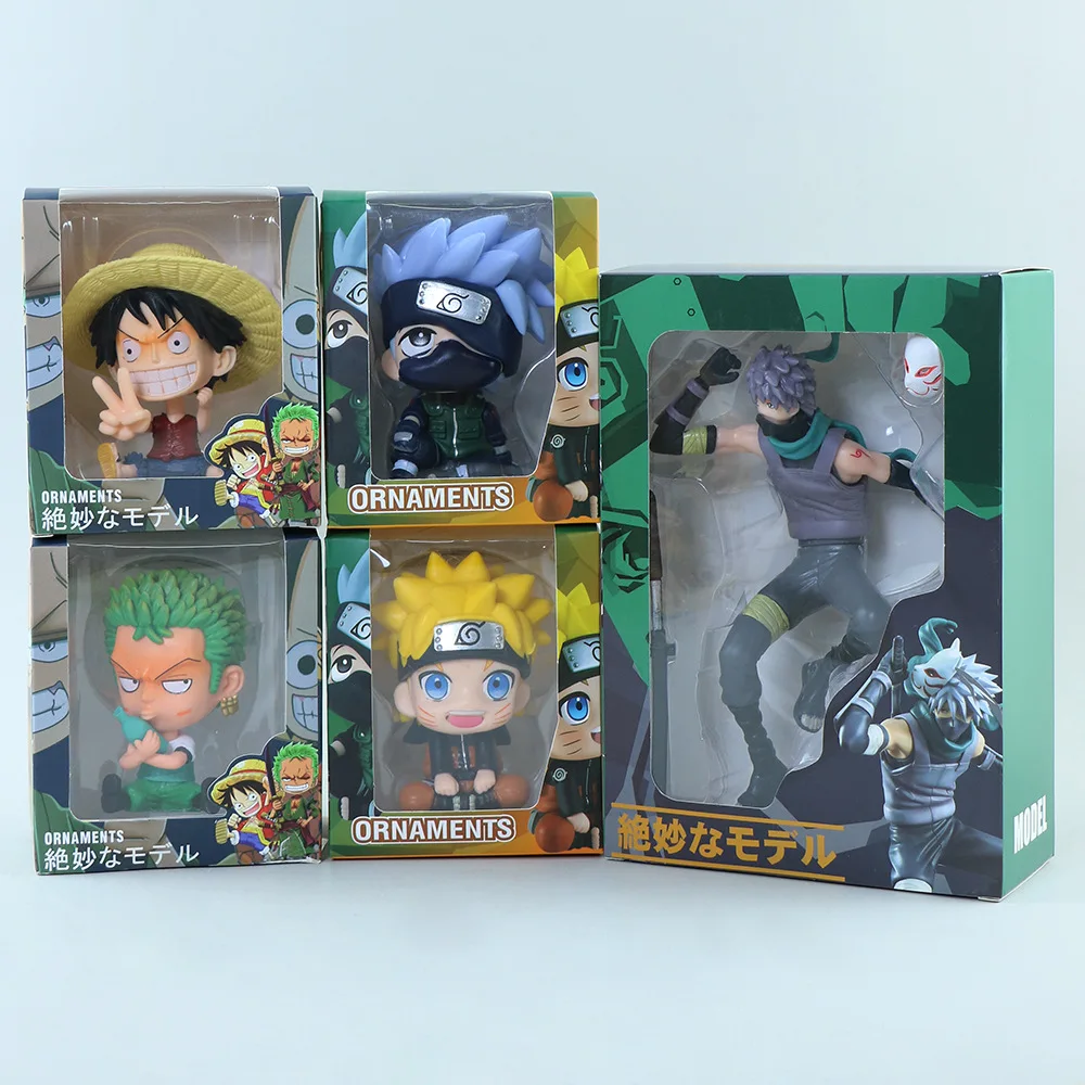 Robin Zoro Luffy Nami Sanji Uta One Pieces Anime Action Figure Car Home Ornament Gift For Boys Girls