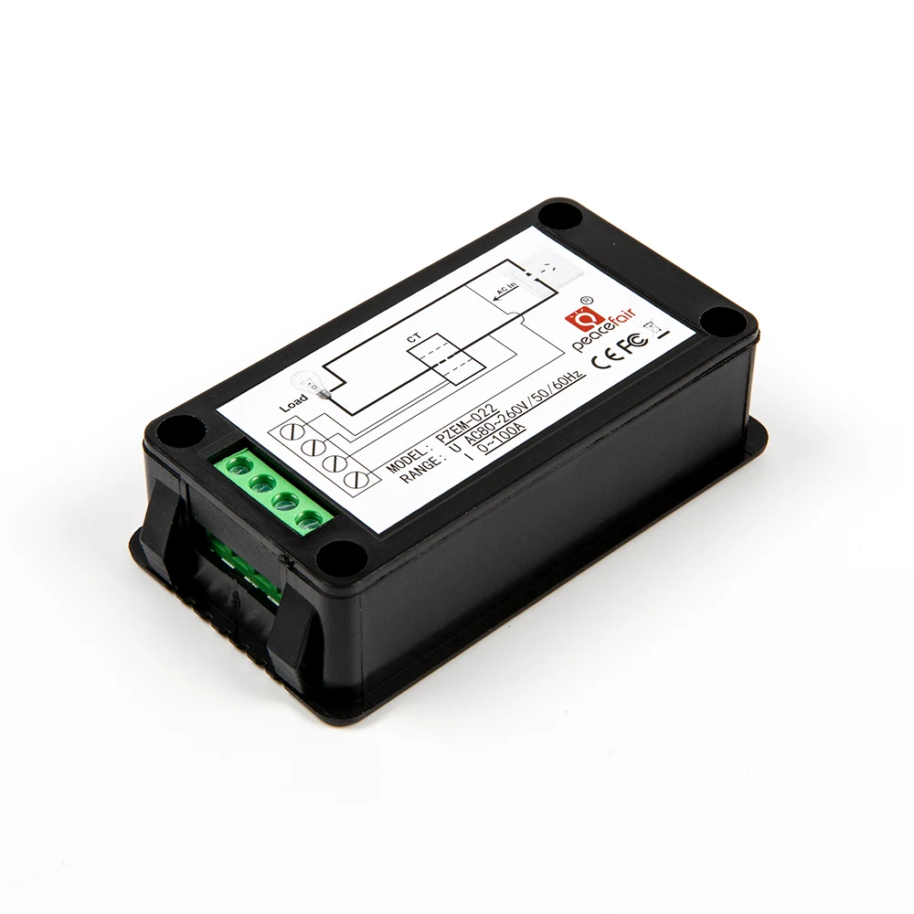 PZEM-022 100A, цифровой монитор мощности переменного тока, вольтметр, амперметр, Частотный коэффициент, измеритель с закрытием CT