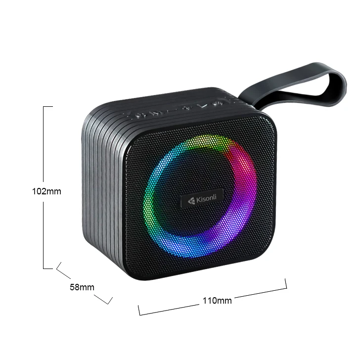 Kisonli S13 rgb bt speaker tws led wireless outdoor portable party blue tooth speaker with handle