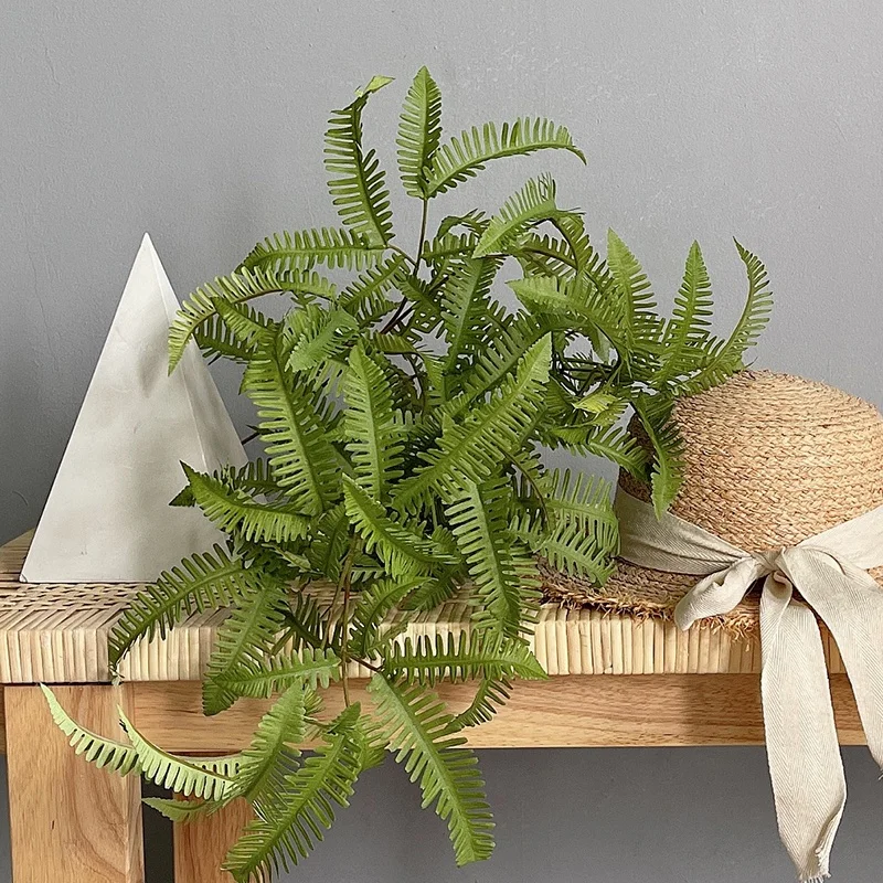 Artificial Long Fern Leaves Plants Lifelike Decorative Grass Plant for Home Wedding Centerpiece Decor