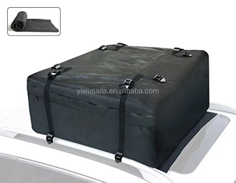 Rain Dust Water Proof Vehicle Car Roof Rack Cargo Tent Carrier Box 1000D PVC Tarpaulin Travel Camping Storage Bag 110*90*30cm