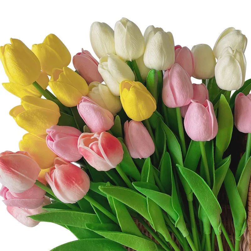 12inch artificial real touch tulip flowers bouquet for living room home decoration