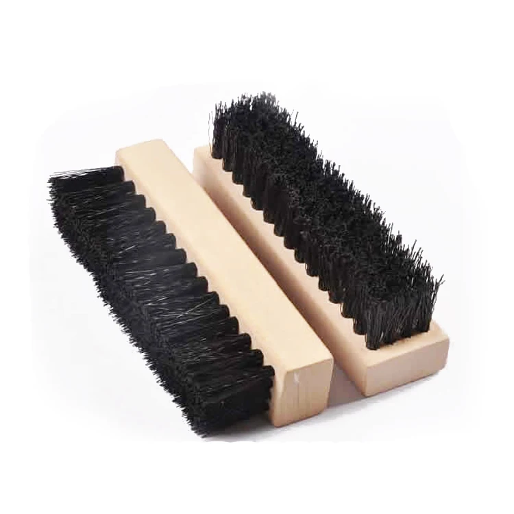Double Sided Shoe Care Dauber Animal Hair Shoe Brush 100% Natural Custom Design Durable Wooden Brush Horse Hair Woodsons Kingway