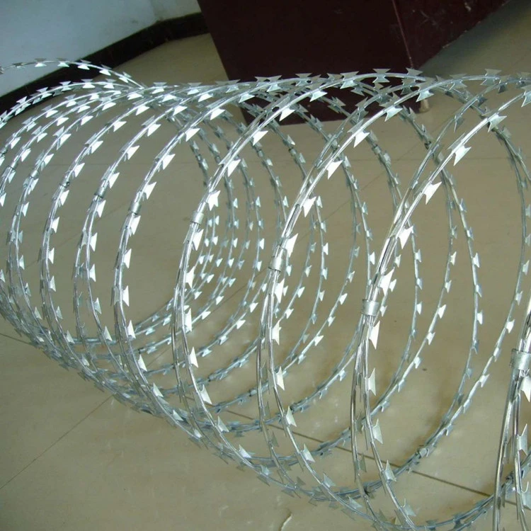 galvanized razor barbed wire BTO-22 Concertina Razor Barbed Wire