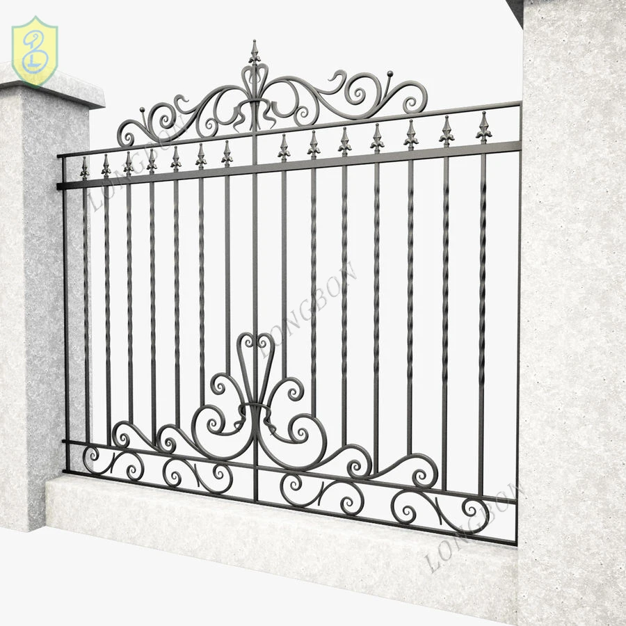 TOP-selling garden decorative artificial Iron Garden fence hand forging cast iron garden fence