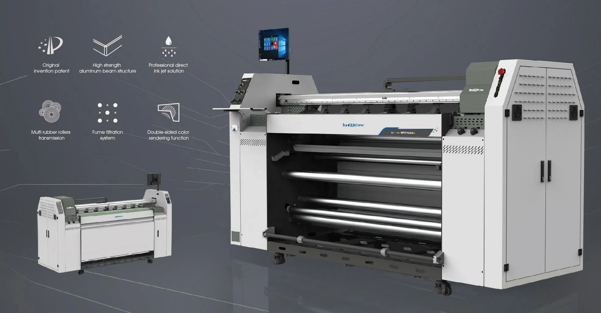 Commercial Double-sided rendering digital printer for flag banner table cloth