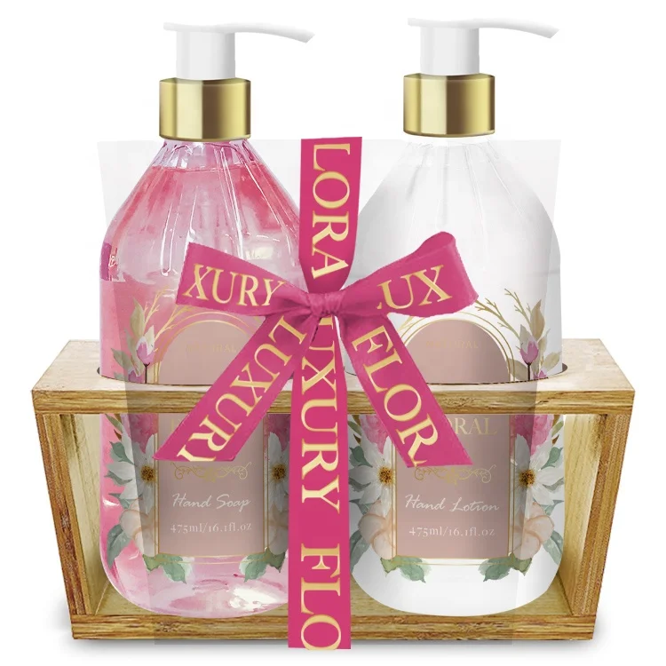 Wholesale Private Label Luxury Fresh, Green, Herbal Bio Vegan  Handwasche Hand Wash Liquid Soap And Hand Lotion Handcreme Xmasbe