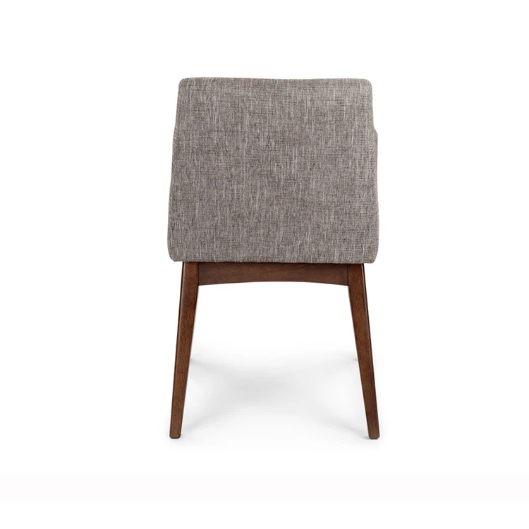 Dining Fabric Chair For Cafeteria Modern Wood Leg Dining Chair with Armrest American Style Upholstered Dining Arm Chairs