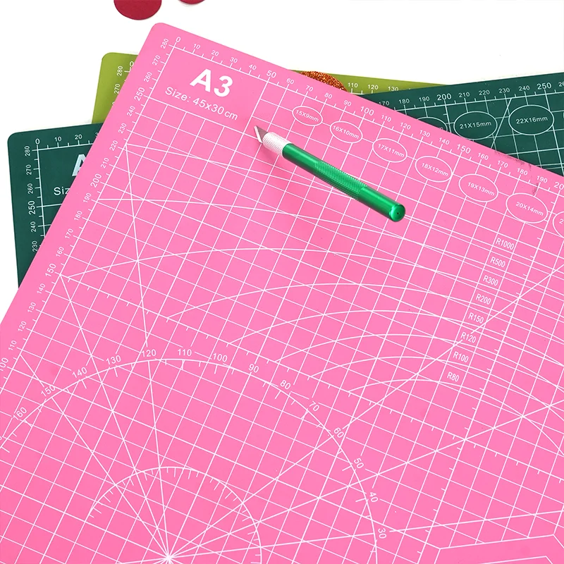 Top selling products 2025 A3 5 layers self healing double faced flexible pvc cutting mat for custom size cutting mat
