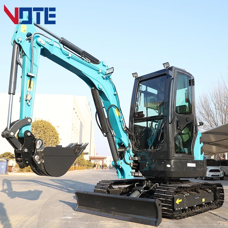 FREE SHIPPING Mini Excavator 3.5 Ton EPA Farm New Crawler Digger Mini Bagger Kubota Engine Excavators 1 Ton Machine Price
