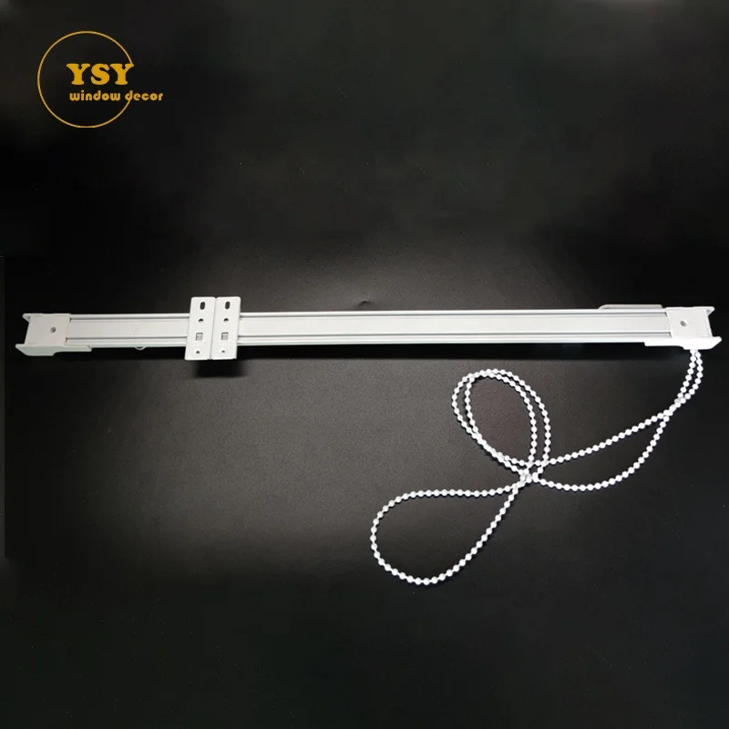 Heavy Duty Ripplefold S Wave Carrier Aluminum Silent Cord Operated Curtain Track System With Pulley