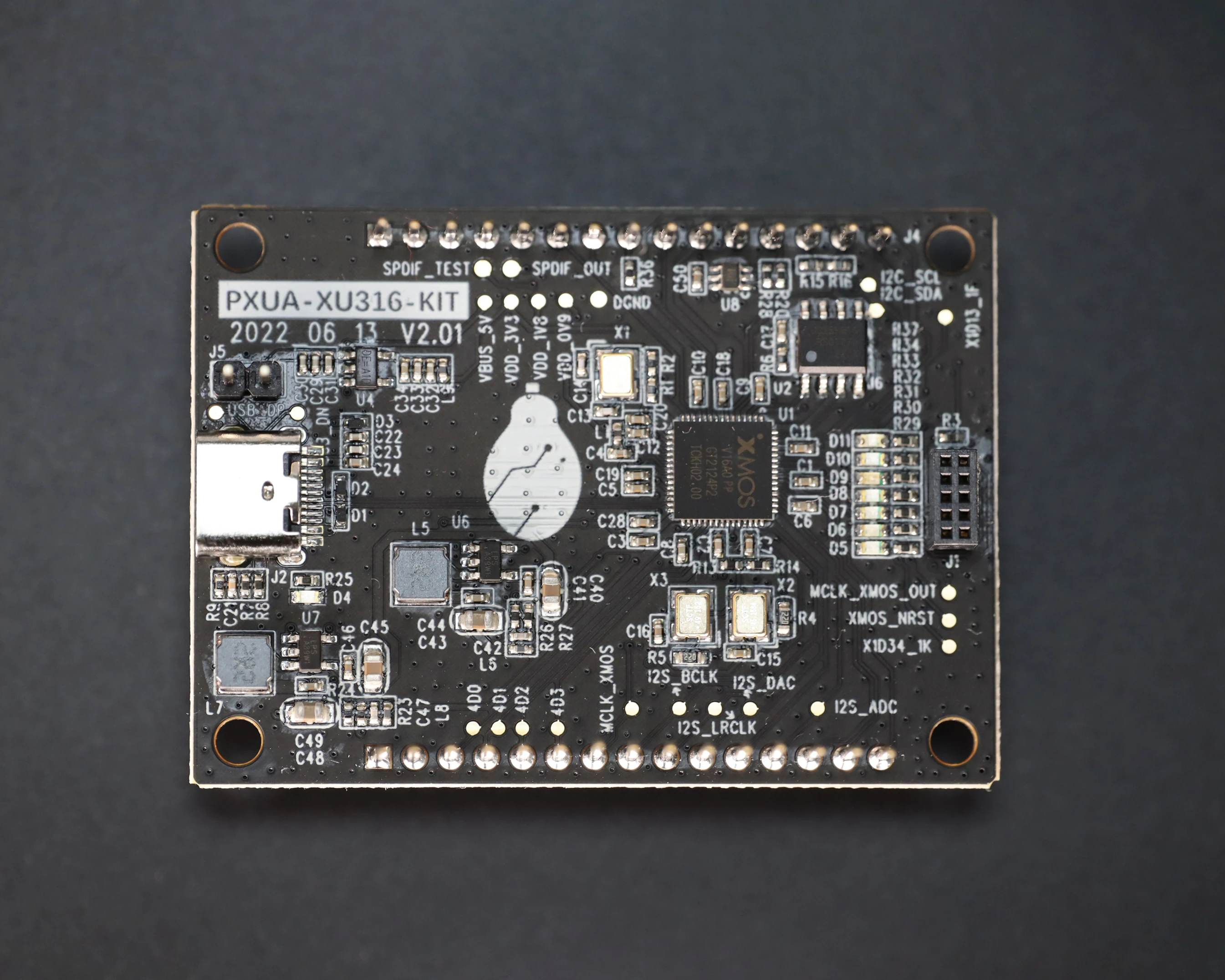 [XMOS]PXUA-XU316-KIT Board, USB Audio HiFi Sound Card Solution for HiFi-Res Audio & Audio decoder