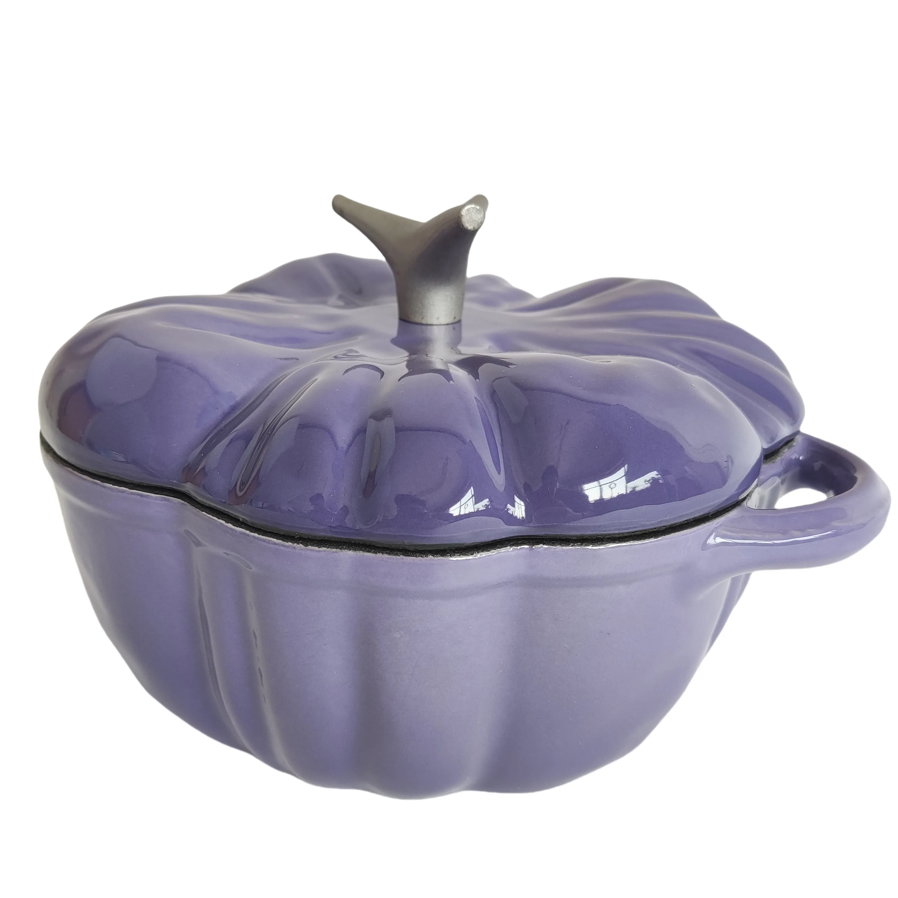 20cm Non-stick Vegetable Shape Cookware Enameled Cast Iron Pumpkin with Cover