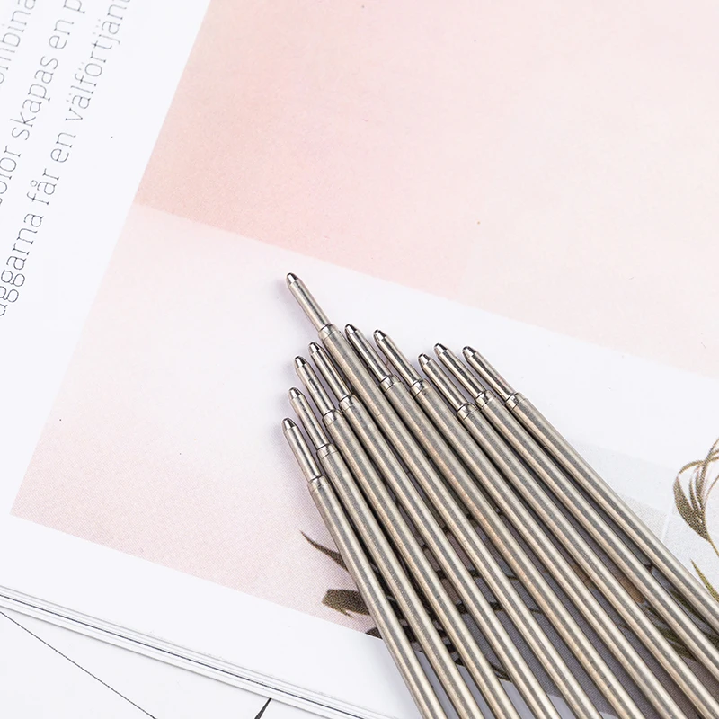 Стержни для шариковых ручек, металлические стержни, черные или синие чернила