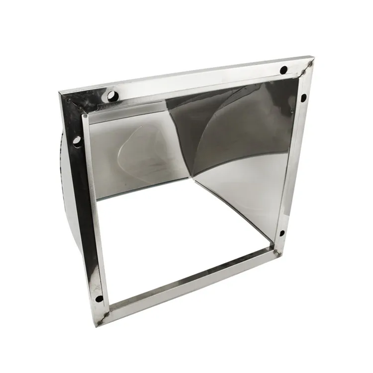 Stainless steel rain cover, hood, air outlet, exterior wall, wind cover, kitchen fan vent, square exhaust hood Haocj