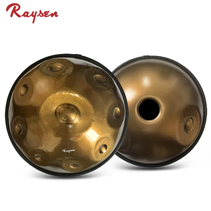 Raysen Master Series Handpan Fully Handcrafted and High-quality Handpan 53 cm 432 HZ /440 HZ 9+2 notes D AnnaZiska Handpan Drum