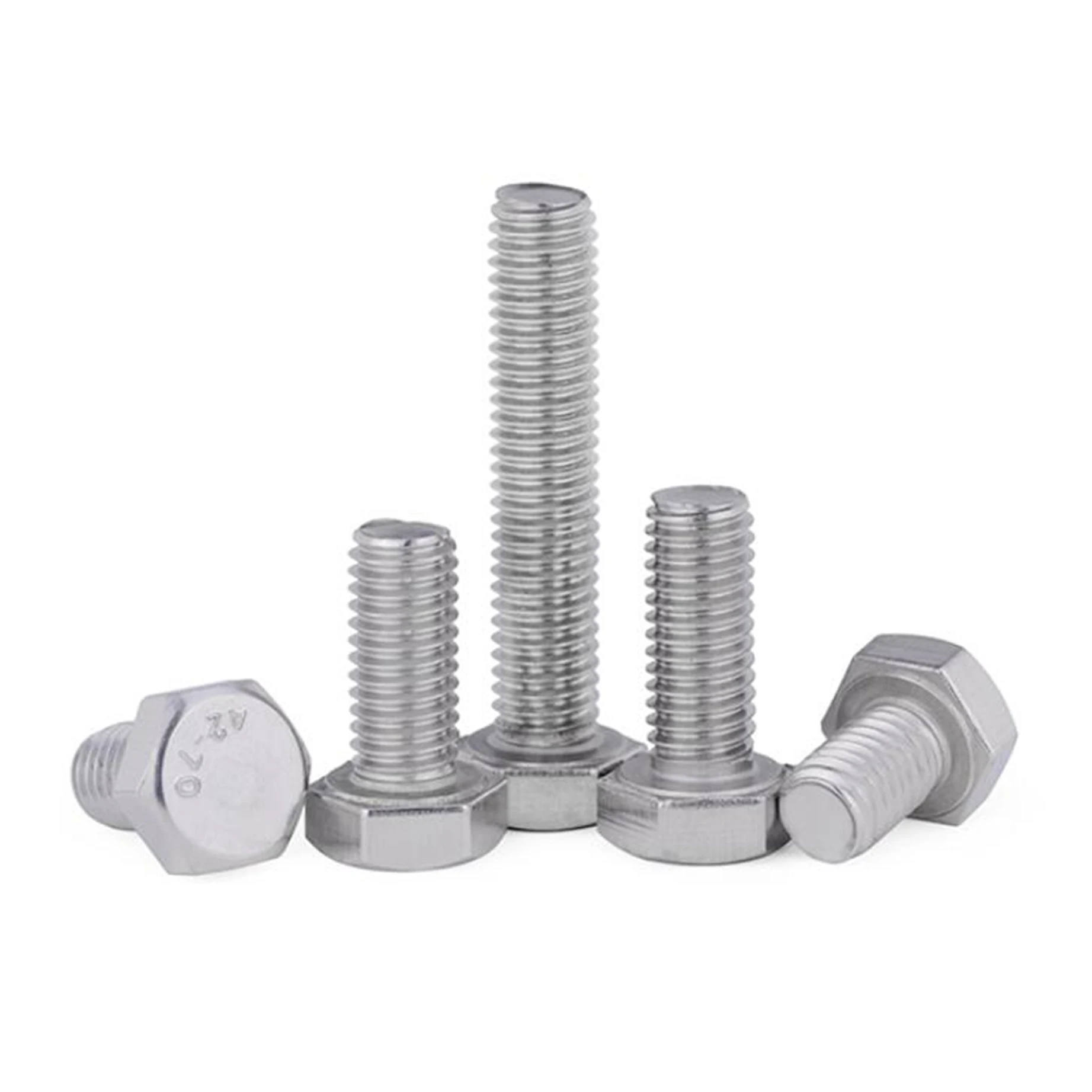 Hex Bolt Screw Factory Price Customized Wholesale m6 m8 m10 m12 m16 m18 m20 SS304 SS316 stainless steel DIN933