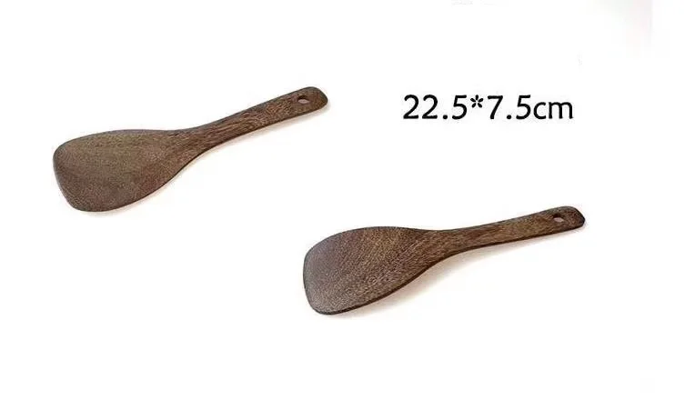 Wooden utensils for kitchen handmade natural wenge cooking spoon spatula for nonstick cookware