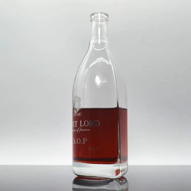 Custom fancy 500ml vodka whisky gin bottle spirit glass bottles wine cork glass miniature bottles