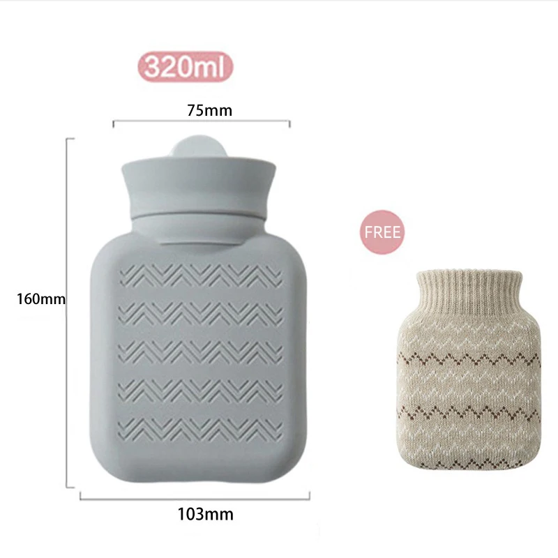 Silicone hot water bag injection explosion-proof warm water bag filled with water cartoon warm handbag cute plush hand treasure