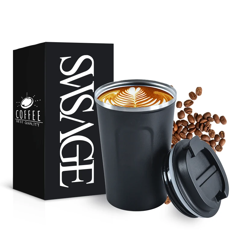 380Ml 510Ml Leakproof  Reusable Travel Mug Custom Thermal Insulated Metal Cup 304 316 Stainless Steel Coffee Cups With Logo