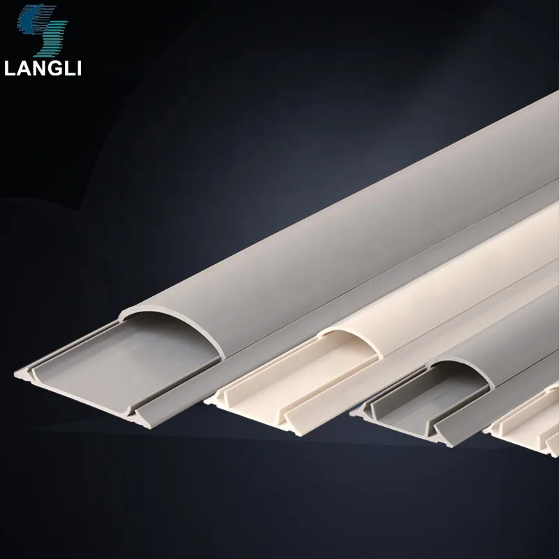 Manufacturing Electrical Different Color with Different Sizes Raceway pvc cable trunking arc floor type