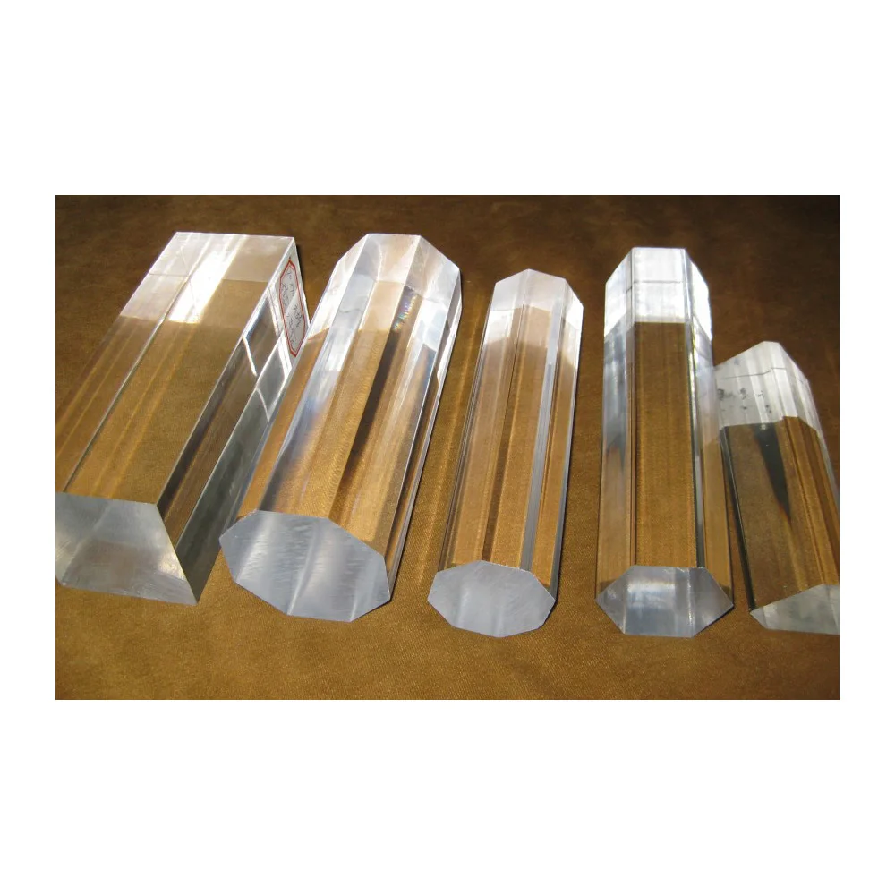 Square Round Octagon Hexagon Acrylic Solid Rod Transparent Clear Highly Diamond Polished Edge