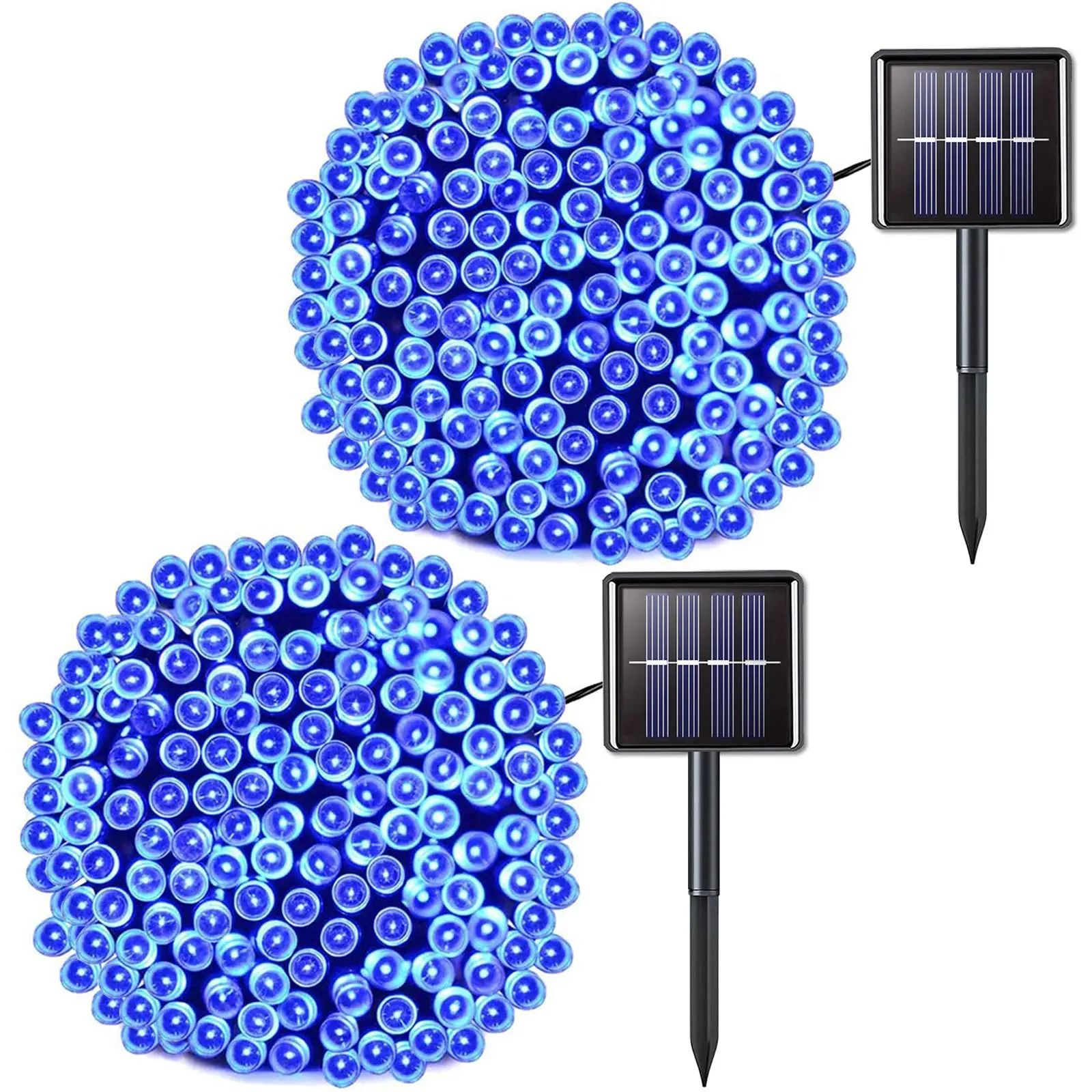 Amazon Decoration Holiday Lighting Colorful Variations Glowing Christmas Lights Outdoor String Solar Powered Colorful Lights