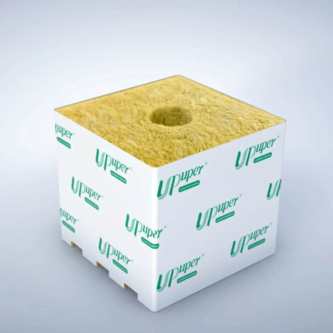 UPuper 4 inches smart farm tomatoes growing greenhouse hydroponics biodegradable grow bagsgrow block cheap rock wool cubes