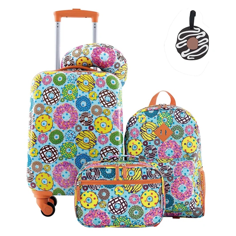 5Pcs Kids Luggage Set Kid School Kids Rolling luggage for Girls and Boys 5 Piece Trolley Set