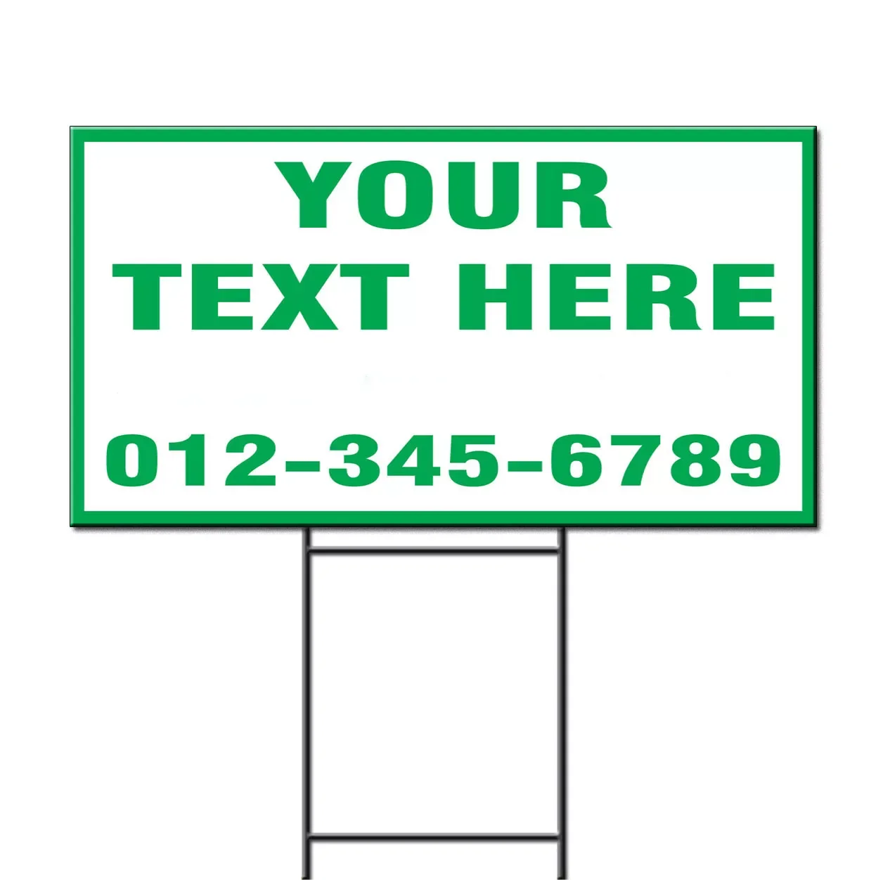 Heavy Duty Outdoor Use Custom Logo Size Double Sided Corrugated Plastic Yard Sign with Stakes