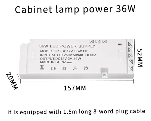 Dimming LED power supply DC 12V 36w 3A Dupont port Cabinet lamp transformer dimmable LED driver