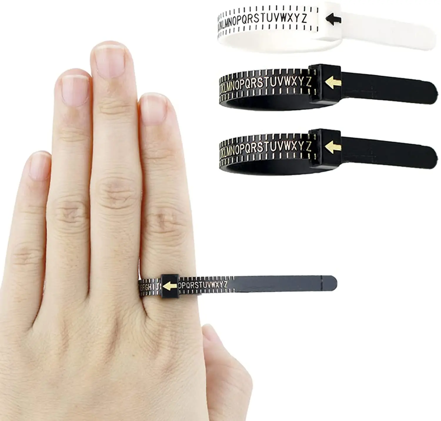 Wholesale Custom Logo Plastic Finger Measuring Tool Ring Sizer Plastic Ring Sizer Jewelry Us Ring Sizer Measuring Set