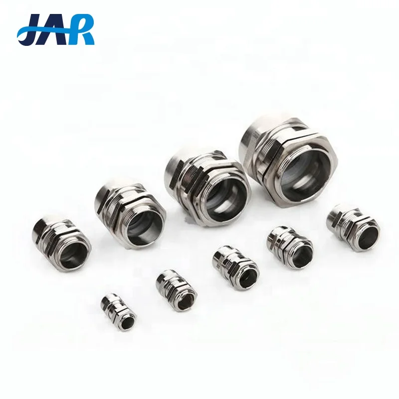 SY IP68 Waterproof Metal PG Thread Nickel Plated Brass Cable Gland Wire Glands PG7-63 Customized Cable Gland