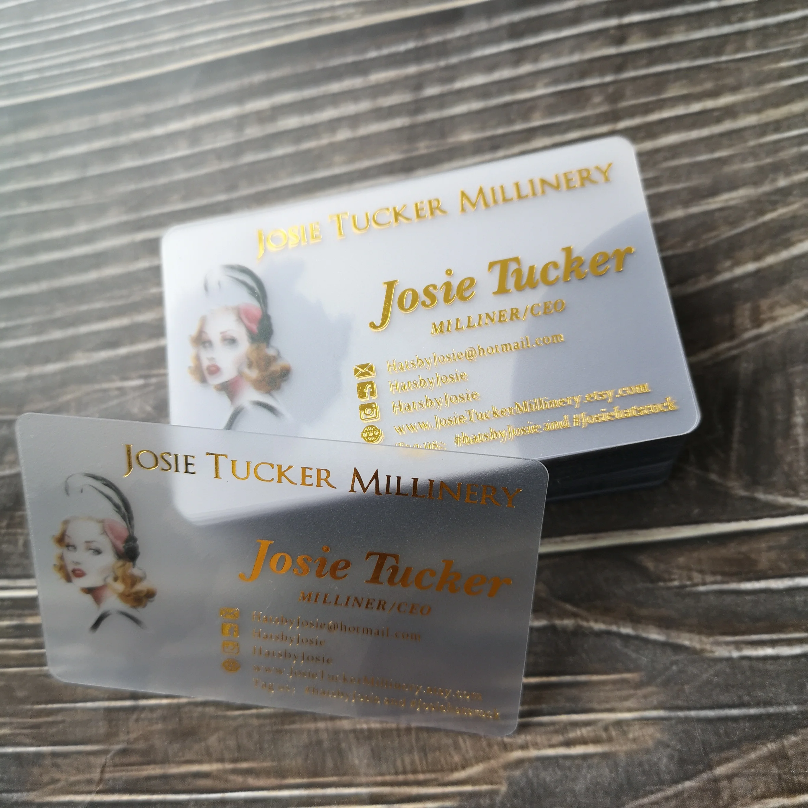 Custom Printing CR80 Clear PVC Plastic Business Transparent Card