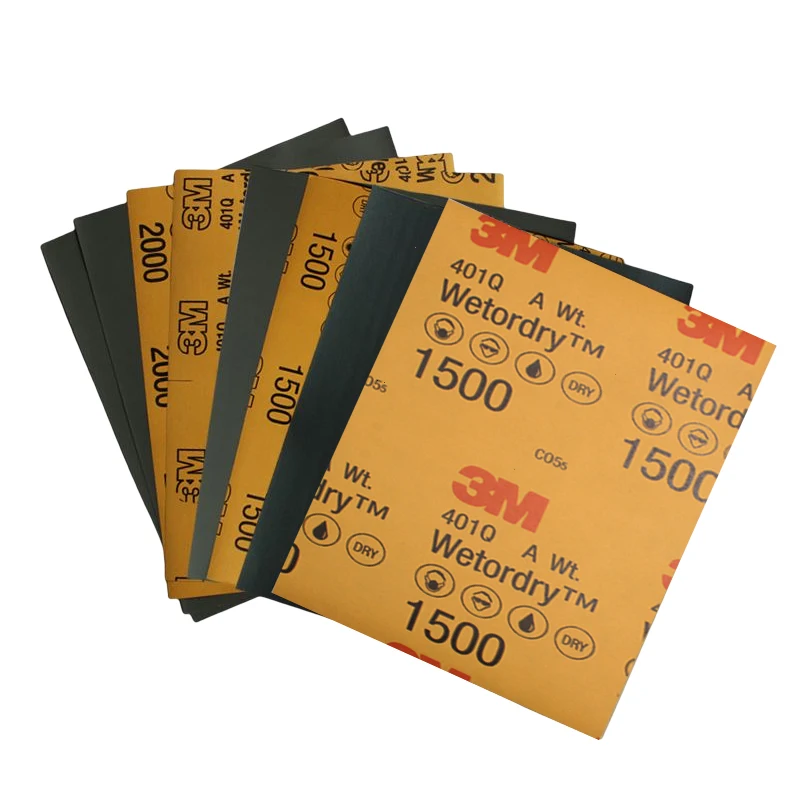Wholesale 70*100 Square Four-Sided Sandpaper 3M-401Q Polishing Grinding Block Wood working Metal Sanding Paper
