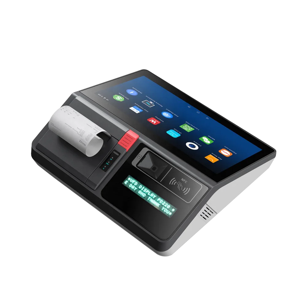 11.6 inch tablet pos terminal Android 9 system pos machine with ticket printer NFC QR Barcode scanner 4G