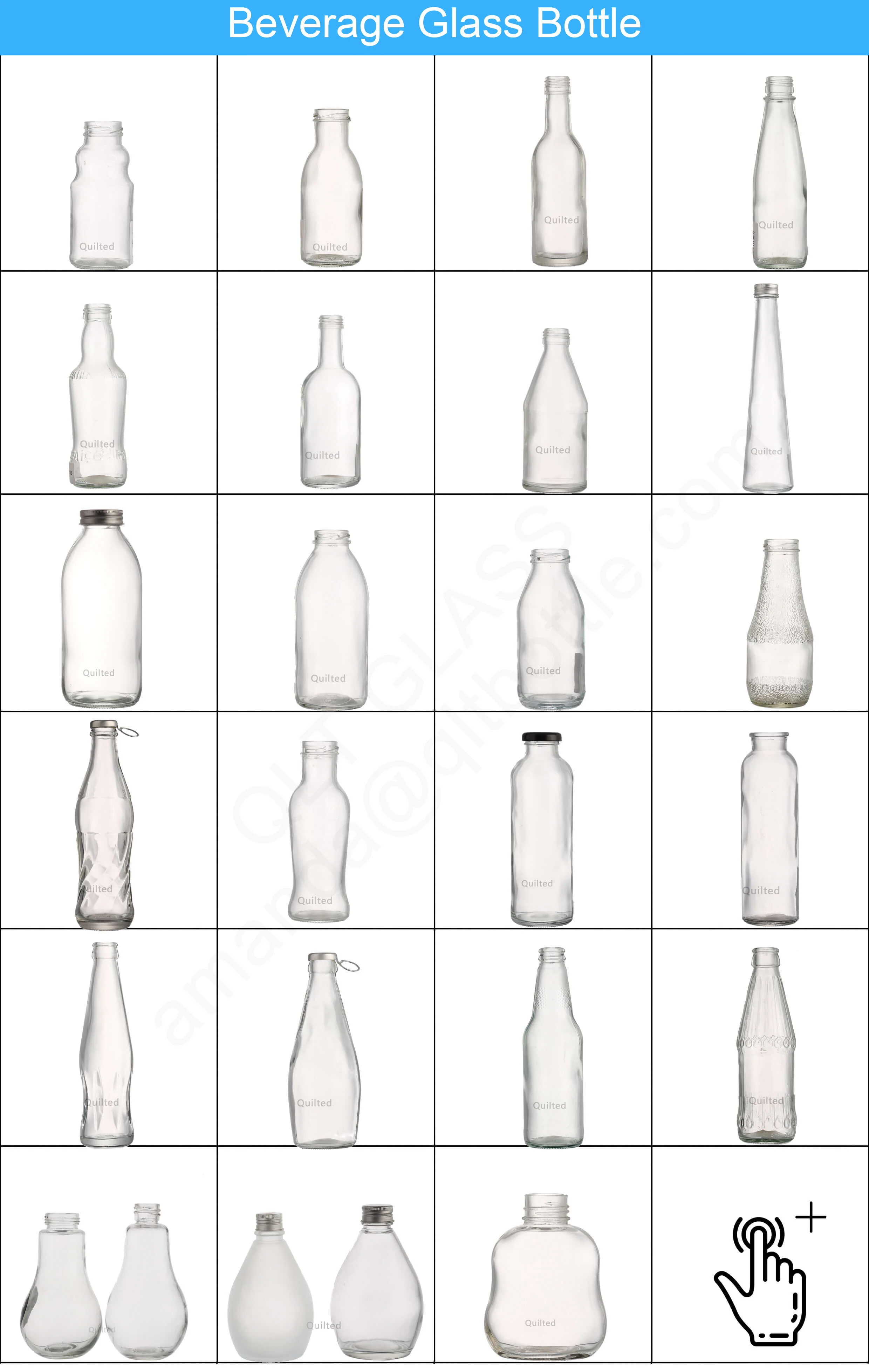 Beverage drinking 300ml clear square glass bottle with twist metal lid for juice beverage flavor