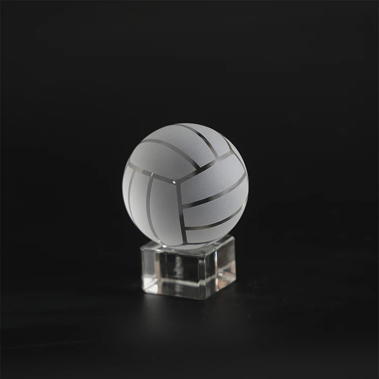 Custom designed home decor Decorated sports awards Basketball Trophies Crystal glass football