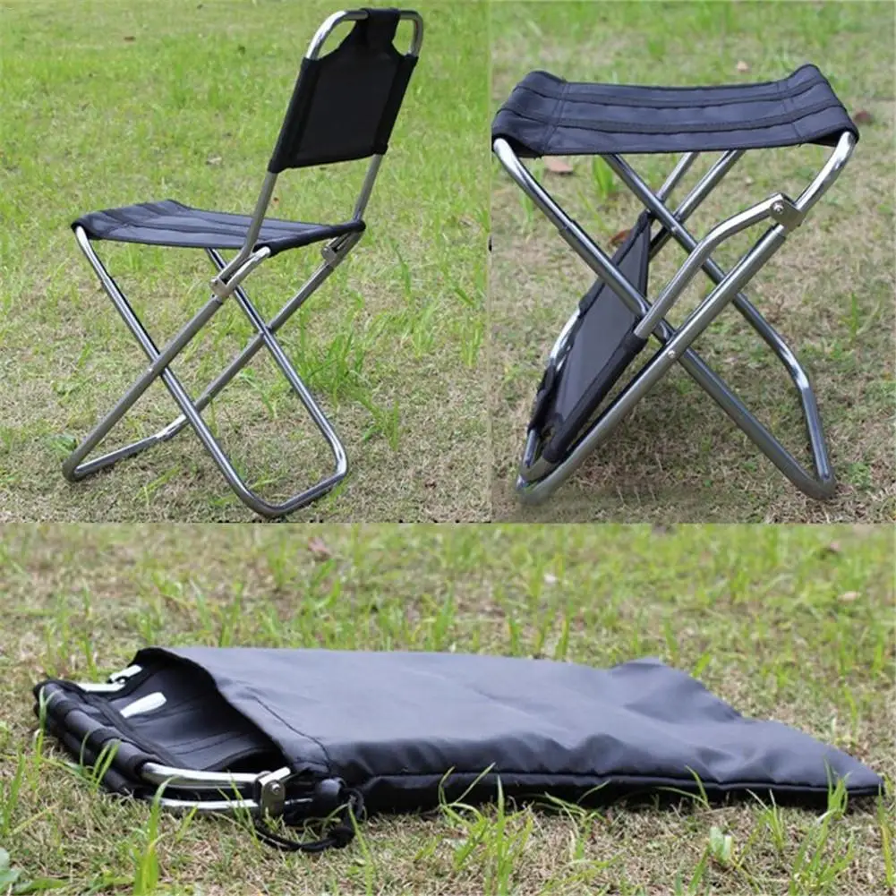 Aluminum Alloy Folding Chair Outdoor Portable Stool Leisure Fishing Chair BBQ Stool