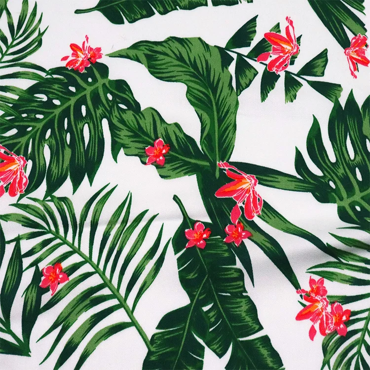 
Custom Printed Eco Recycle 100 Viscose Rayon Challis Shirts Organic fabric 