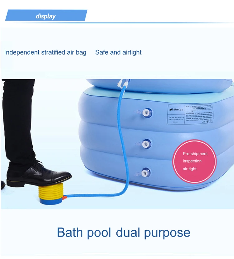 Foldable dual purpose pool inflatable  bathtub spa for Adult