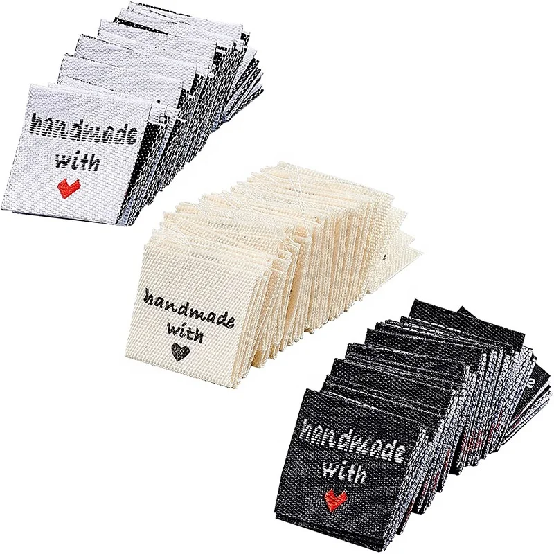 Custom Woven Label Garment Clothes Tag Soft Satin Fabric Damask Woven Logo Labels For Clothing