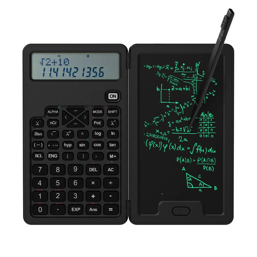 NEWYES 82MS Flip Top 12 Digits Students School Desktop Calculator Notepad 5 Inch Lcd Writing Board Scientific Calculator Pad