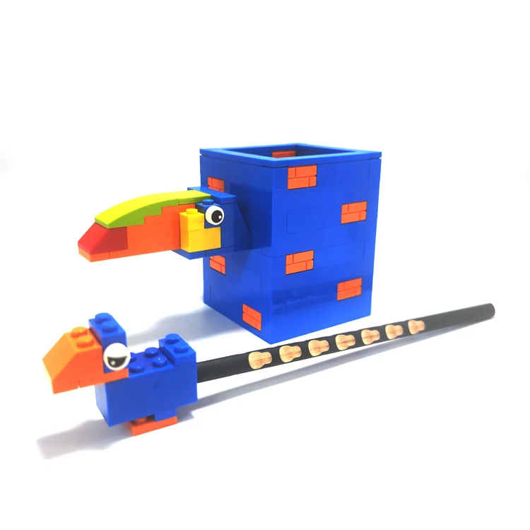 Office home useful custom DIY pen stationery eraser supplies storage square cute animal kids Pencil Holder for desk